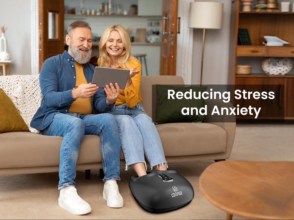 COMFIER FSA HSA Eligible Foot Massager with Remote Control,Pause Function,feet Massager with Heat,Compression,shiatsu Foot Massage for Neuropathy,Plantar Fasciitis,Gift for Men