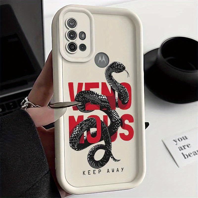 1 Piece Scarlet Python G10 Silicone Shockproof Cover For Moto G10 - Ideal For Entertainment