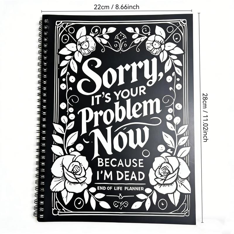 Sorry, It's Your Problem Now Life Planning Notebook, Weekly Planner, 2026 New Version, Rational Organizer for Life Events and Planning