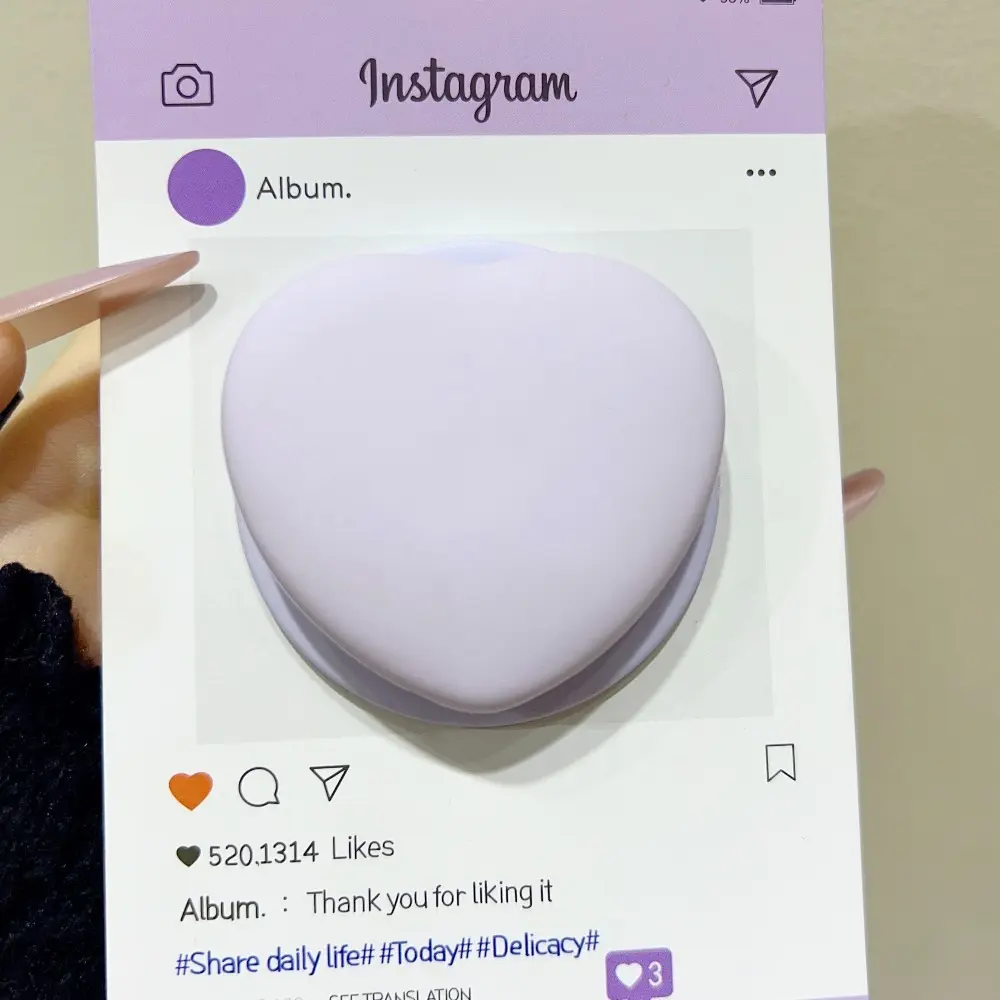 Heart-shaped silicone Magnetic phone holder Bracket Stand portable and compatible For Apple and Android phones; ideal for desktop use, watching shows, and daily Use