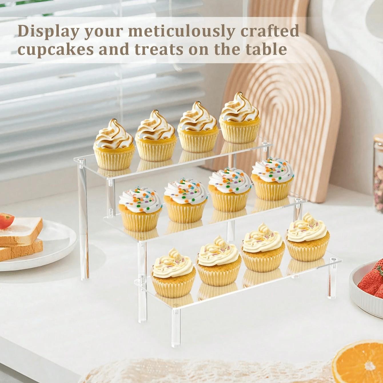 1PC Acrylic Display Stand, Transparent Acrylic Display Tube Holder for Perfume & Cosmetics, Single/tiered Design, Ideal for Showcase, Cosmetic Shelf