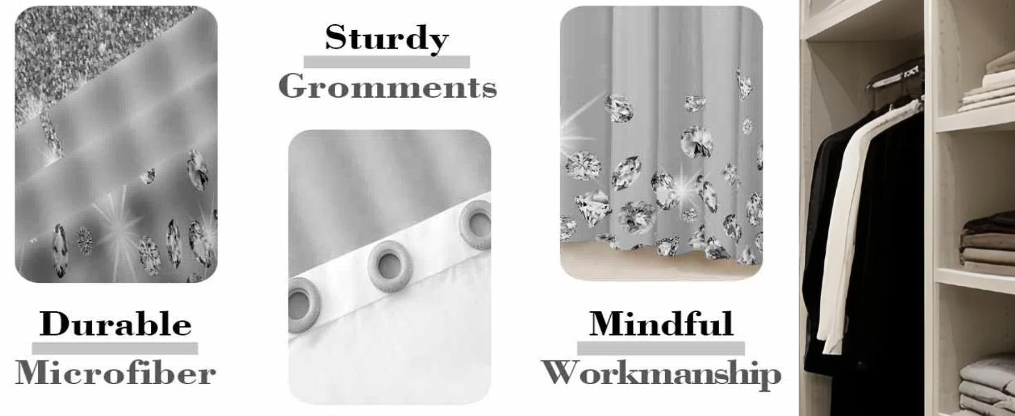 Silver Curtain,Bling Decorations Grey Darkening Window Drapes for Diamond and Blackout Curtains,living room sheer curtain Silver Curtain,Bling Decorations Grey Darkening Window Drapes for Diamond and Blackout Curtains,living room sheer curtain