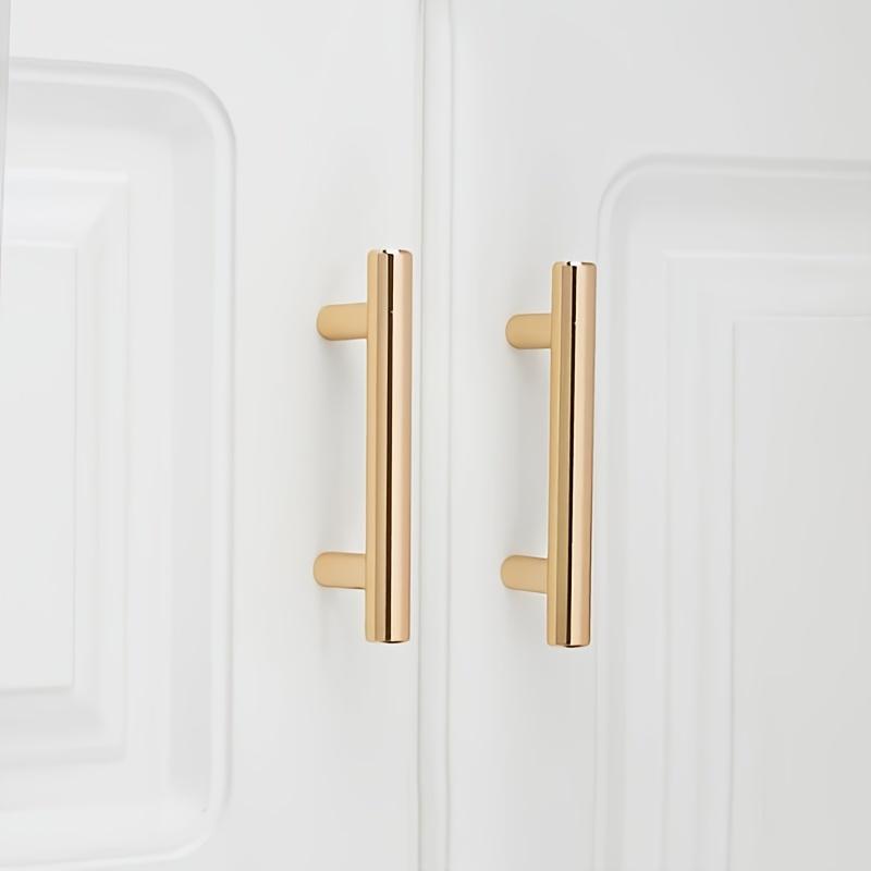 18pcs Brushed Gold Stainless Steel Arc Cabinet Handles  Modern Drawer Pulls, Includes Screws, Easy Installation, Length 150mm