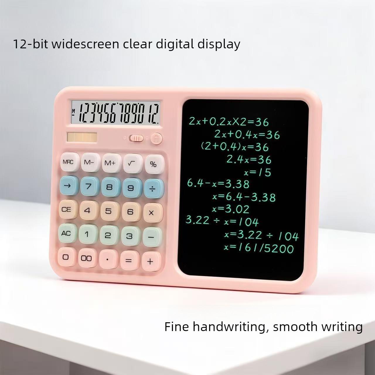 Portable Multifunctional Calculator with Handwriting Board / Dual Power /for Students Exams or Office Daily Use
