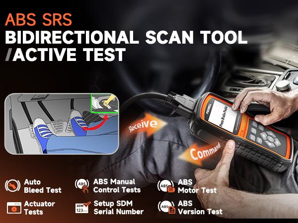 FOXWELL NT630 Plus OBD2 Scanner Bundle with OBDII 16Pin Diagnostic Extension Convert Cable Adapter, ABS SRS Car Scanner/Code Reader with ABS Auto Bleed, SAS, Airbag/Oil/EPB Reset, Active Test