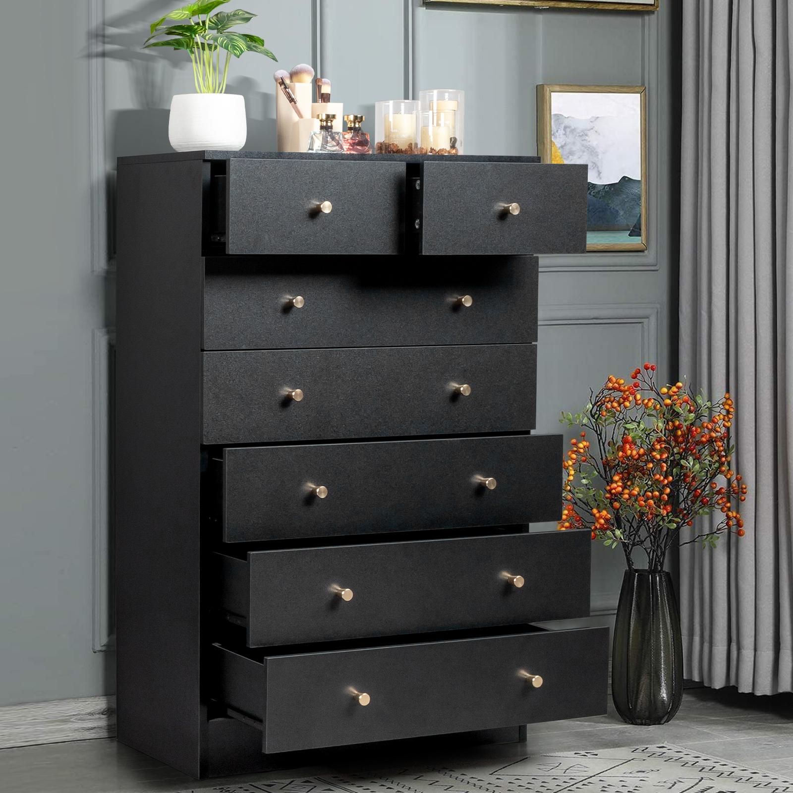 FCH Black Storage Drawer Cabinet Triamine 66*33*104cm Six Layers Seven Drawers Drawer Cabinet Matt Gold Room Living Room FCH Black Storage Drawer Cabinet Triamine 66*33*104cm Six Layers Seven Drawers Drawer Cabinet Matt Gold Room Living Room