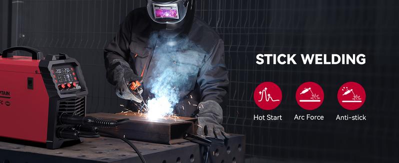 ARCCAPTAIN MIG250 Multi Process Welder 250 Amps MIG Welder Welding Machine Heavy Duty Work Portable Welder welder machine