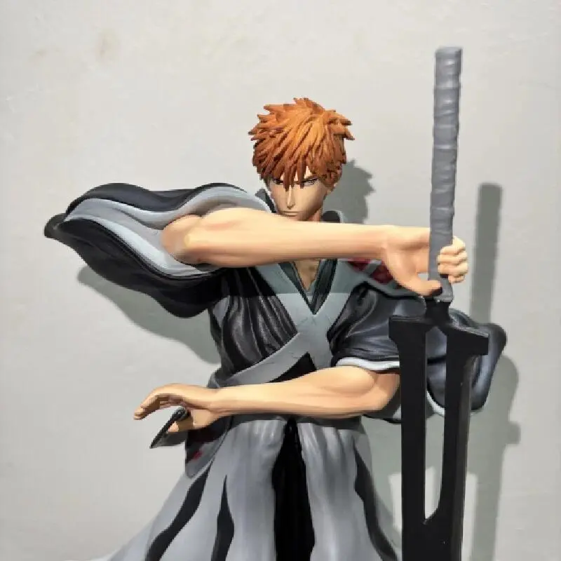 Anime Bleach The Thousand Year Blood War Kurosaki Ichigo Dual Swords Gk Action Figure Statue Decoration Collectible Toys Gift