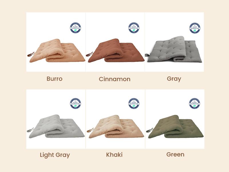 ZonLi Japanese Floor Futon Mattress for sleeping, 100% Cotton 2.5 Thicken Tatami Mattress,Backpain, Backease floor mattress, Deep Sleep, Foldable Sleeping Pad, Portable Dormitory Mat, Roll Up Floor Lounger Bed For Adult, Kid & Family Girl Woman Gift