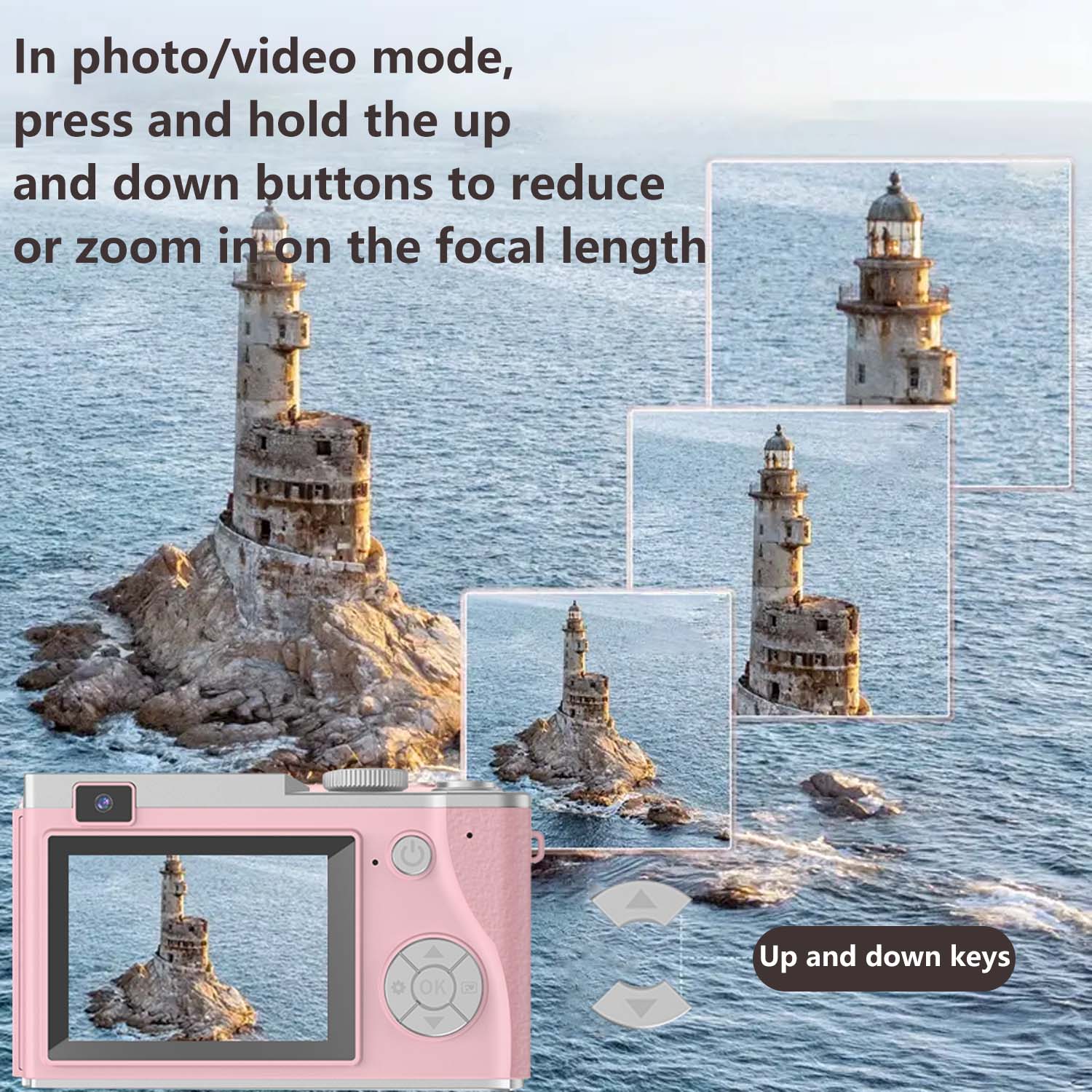 Kids' 2.4 Inch Autofocus Selfie Camera, Digital Portable Camera, Fun Photography Toy for Ages 3-12, Captures Outdoor Adventures & Memories, Ideal Gift for Children