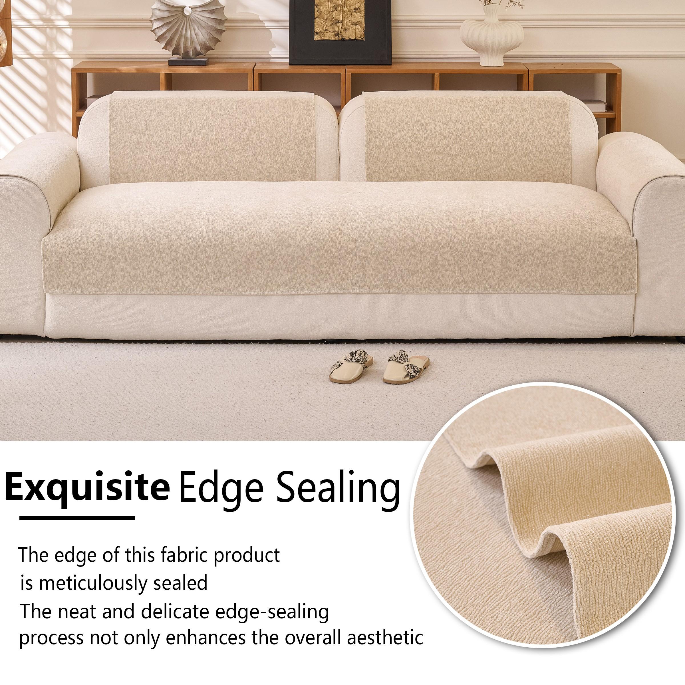 Modern Soft Chenille Sofa Protector, Scratch-Resistant, Non-Slip, Fits All Sofas, Pet-Friendly, Durable, Home Decor Essential
