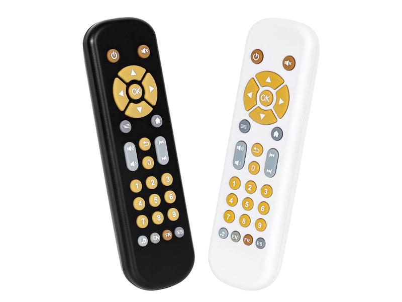 Orzbow Baby Remote Control Toy for 6 Months+ with Music, TV Remote Toy with Realistic Light and Sound - English, French and Spanish for Infant Play Remote Musical Toys, BPA Free, Black Orzbow Baby Remote Control Toy for 6 Months+ with Music, TV Remote Toy with Realistic Light and Sound - English, French and Spanish for Infant Play Remote Musical Toys, BPA Free, Black