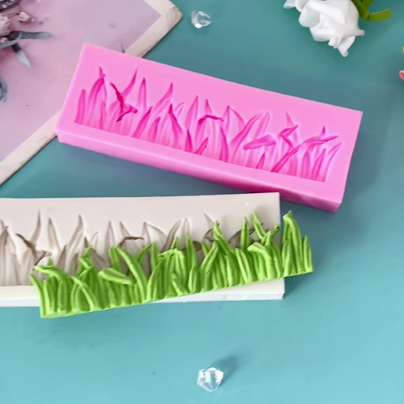 1pc Grass Mold for Cakes and Chocolates - Rectangular Shape, Plant Theme, Perfect for Wedding Decorations