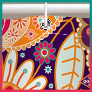 Boho Paisley Floral Shower Curtains - Mandala Indian Bohemian Colorful Flowers Bath Shower Curtain Set with 12 Hooks for Adults Kids Bathroom Decor Accessories, 72"x72"