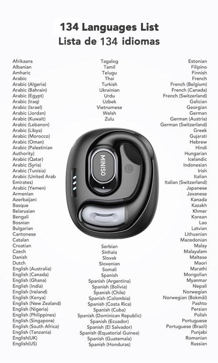 MINISO MS156 AI Headphones True Wireless OWS Earphones Bluetooth 5.4 134 Languages Translation Earbuds HiFi Sound Waterproof Open Ear Headsets with APP