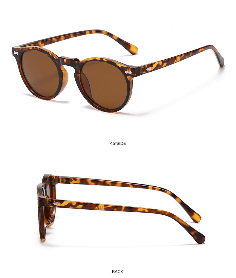 Retro Round Sunglasses Men Women Fashion Small Polarized Sun Glasses For Male Female Literary Vintage Shades Driving Eyeglasses Trendy Vintage Sunglasses