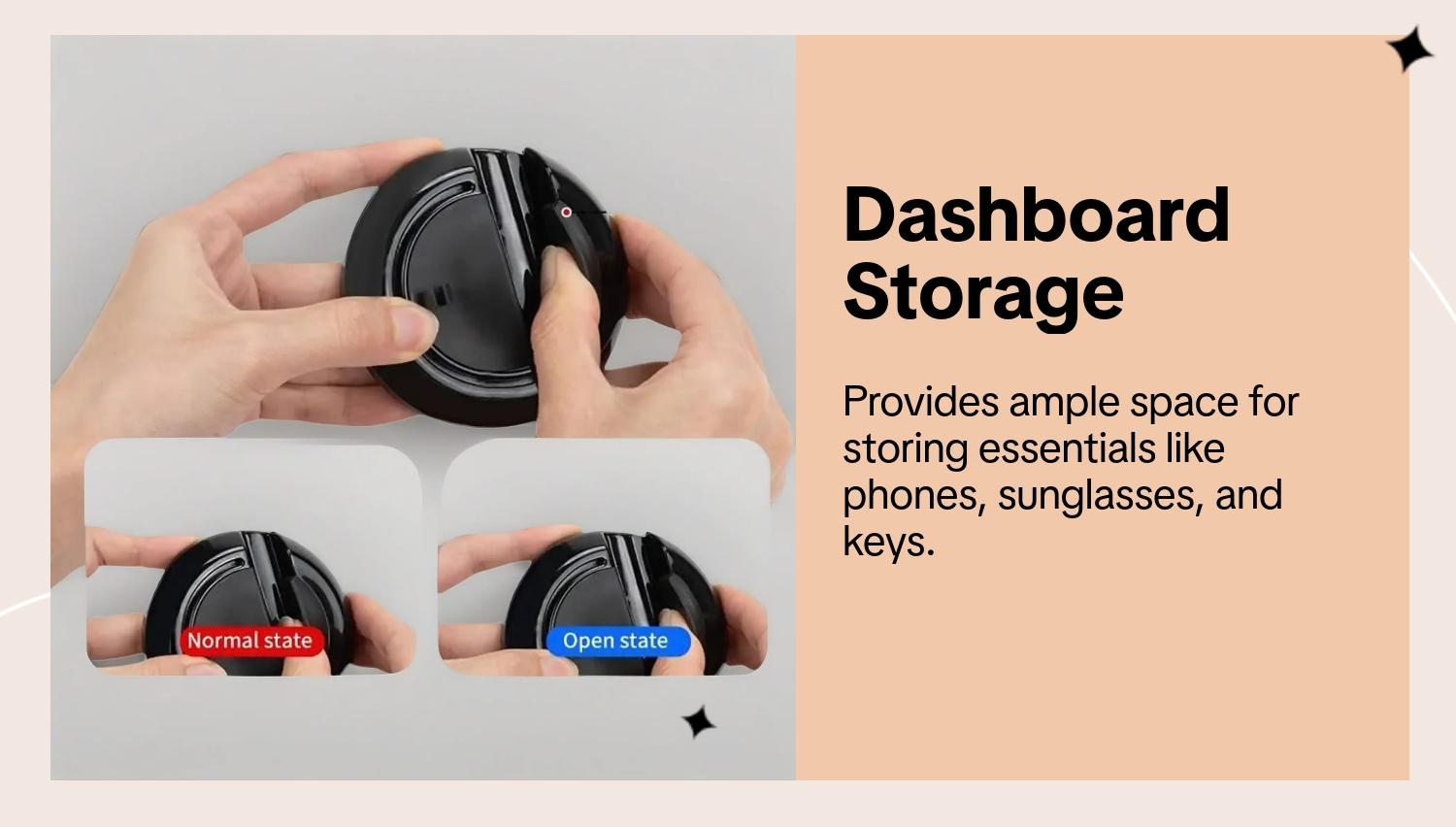 Car Non-Slip Mat, Multi-Function Parking Sign, Dashboard Storage, Phone Holder, Sunglasses Stand, Rotatable Key Tray, Universal Design