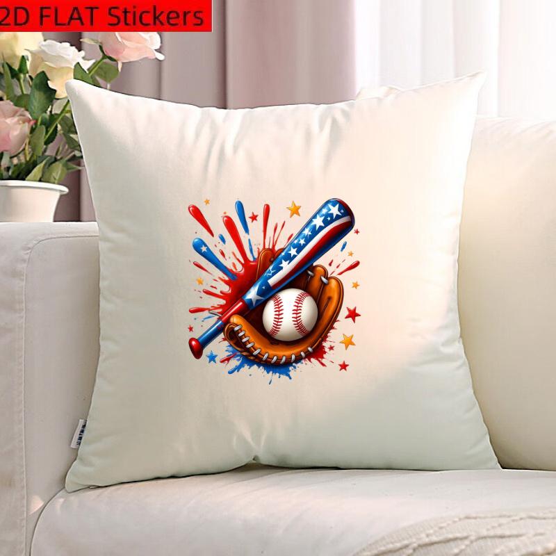 6 Pack Baseball & Star Heat Transfer Patches Iron on Washable for T Shirts Jeans Sweaters Bags Pillows DIY Crafts