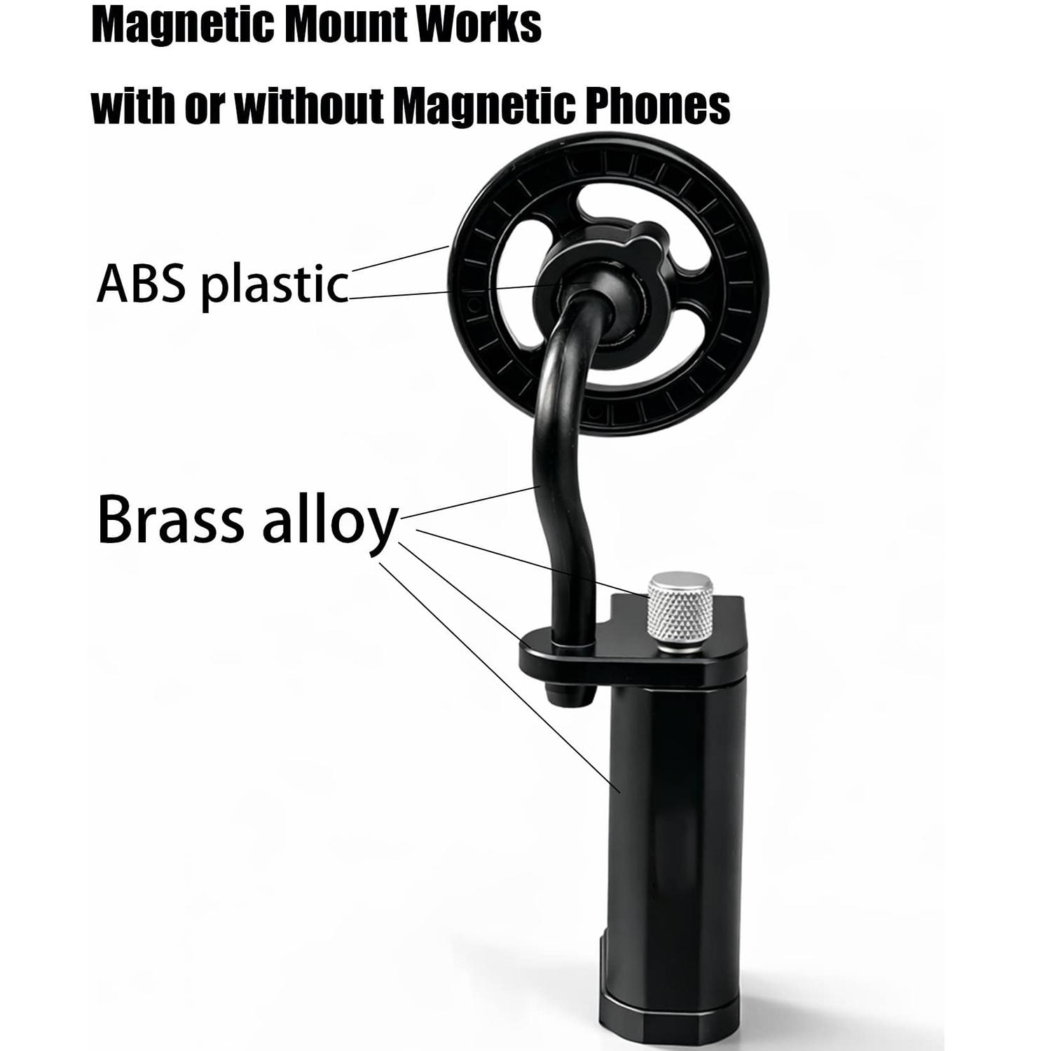 Magnetic Guitar Headphone Stand, 360° Rotation, Strong Magnet, Suitable for Acoustic Electric Guitar Ukulele, Live Streaming Video Mount