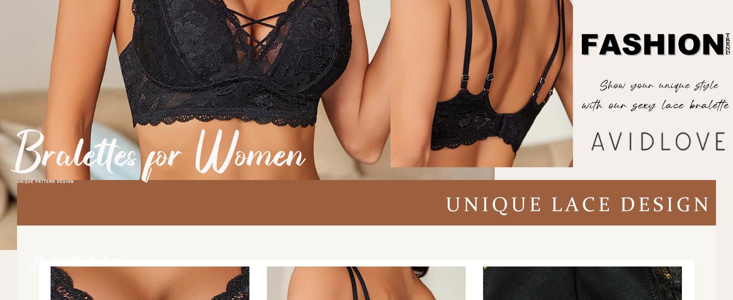 Avidlove Lace Bralettes for Women V Neck Criss Cross Bralette Non Padded Longline Bra Soft Comfy Breathable Fabric Adjustable Straps Wirefree Bra Top - Womenswear Avidlove Lace Bralettes for Women V Neck Criss Cross Bralette Non Padded Longline Bra Soft Comfy Breathable Fabric Adjustable Straps Wirefree Bra Top - Womenswear