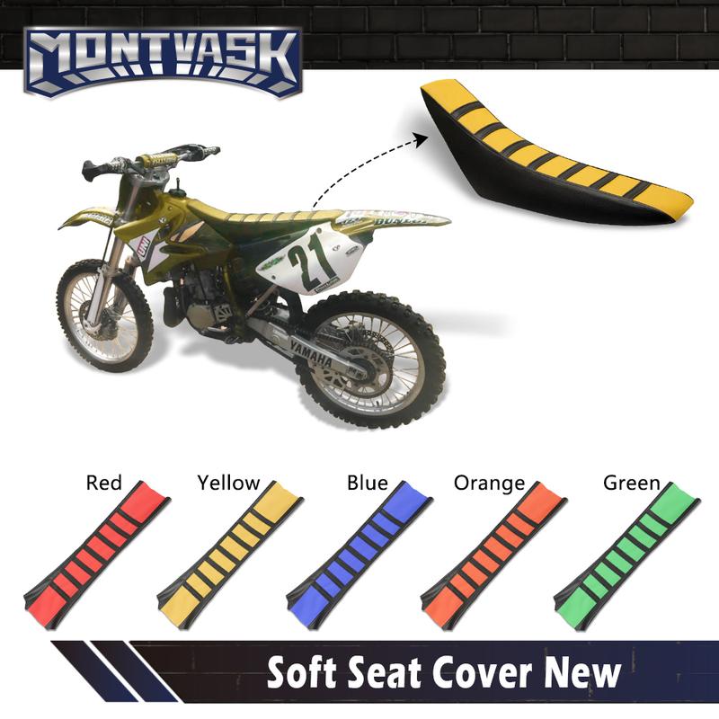 CROSSDESIGN Red Rubber Gripper Soft Seat Cover Orange Fit For Honda CR125R-CR80R CRF100F-CRF150F USA Fit for most of dirt bike Fit for seat