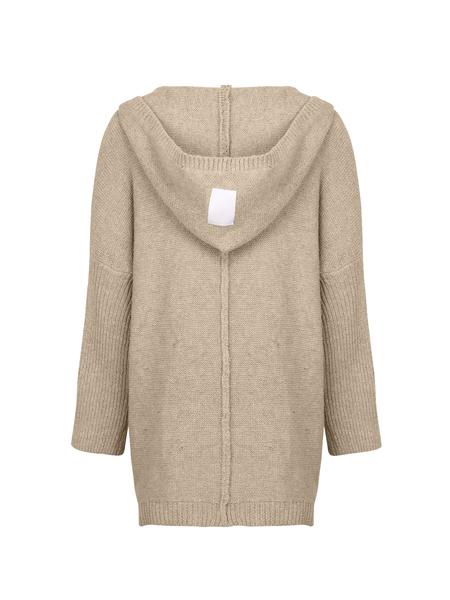 Women's Plain Chunky Open Front Hooded Knitted Cardigan Casual Batwing Sleeve Cardigan Outfits, Women Knitwear for Fall & Winter, Womenswear, Knitted Cardigan Tops, Knitwear Matching Clothes