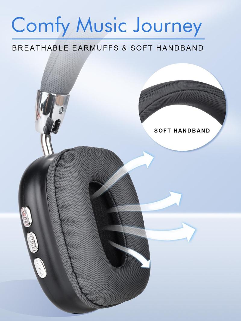 2026 Valentine Gift New Wireless Headset, Hifi Clear Call, Comfortable Fit With Head, Foldable, Rotatable, Stretchable. Compatible with Mobile Phones, Computers, MP3 and Other Devices. Wireless Headphones (Pink) Audio Adjustable