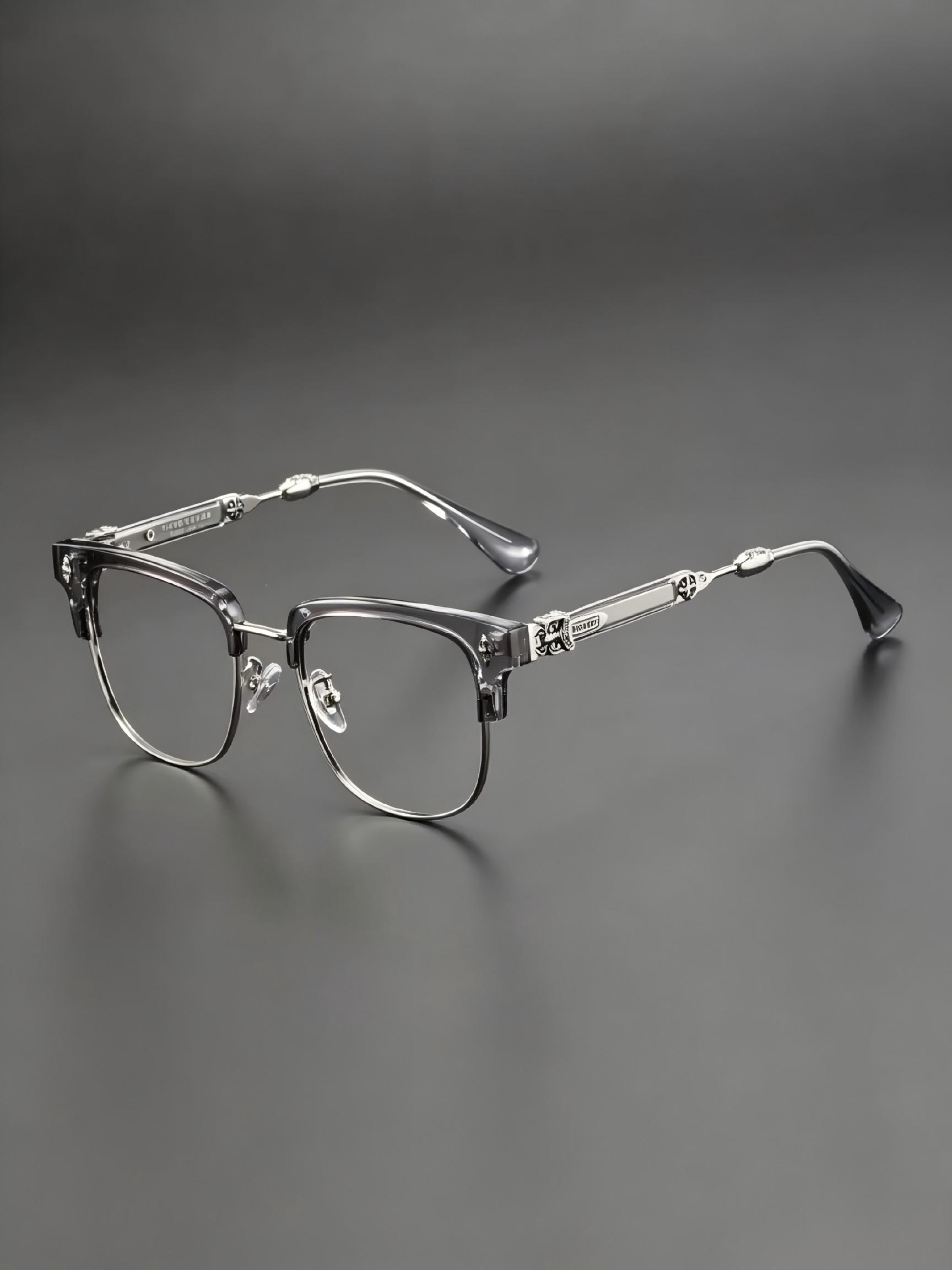 Men's Retro Large Face Glasses Frame, Fashionable Daily Wear Eyewear, Versatile European and American Style, Luxe 2026 New Trendy Sunglasses, Trendy Casual Eyeglasses