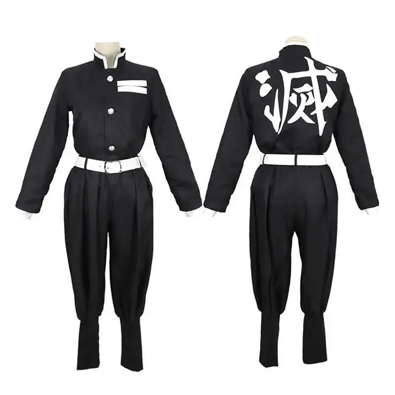 New Demon Slayer Kimetsu No Yaiba Rengoku Kyoujurou Cosplay Set - Adult Kimono Uniform, Wig, Outfits for Cosplay Party, Polyester, Cartoon Character, Multi-Size, All Seasons, S
