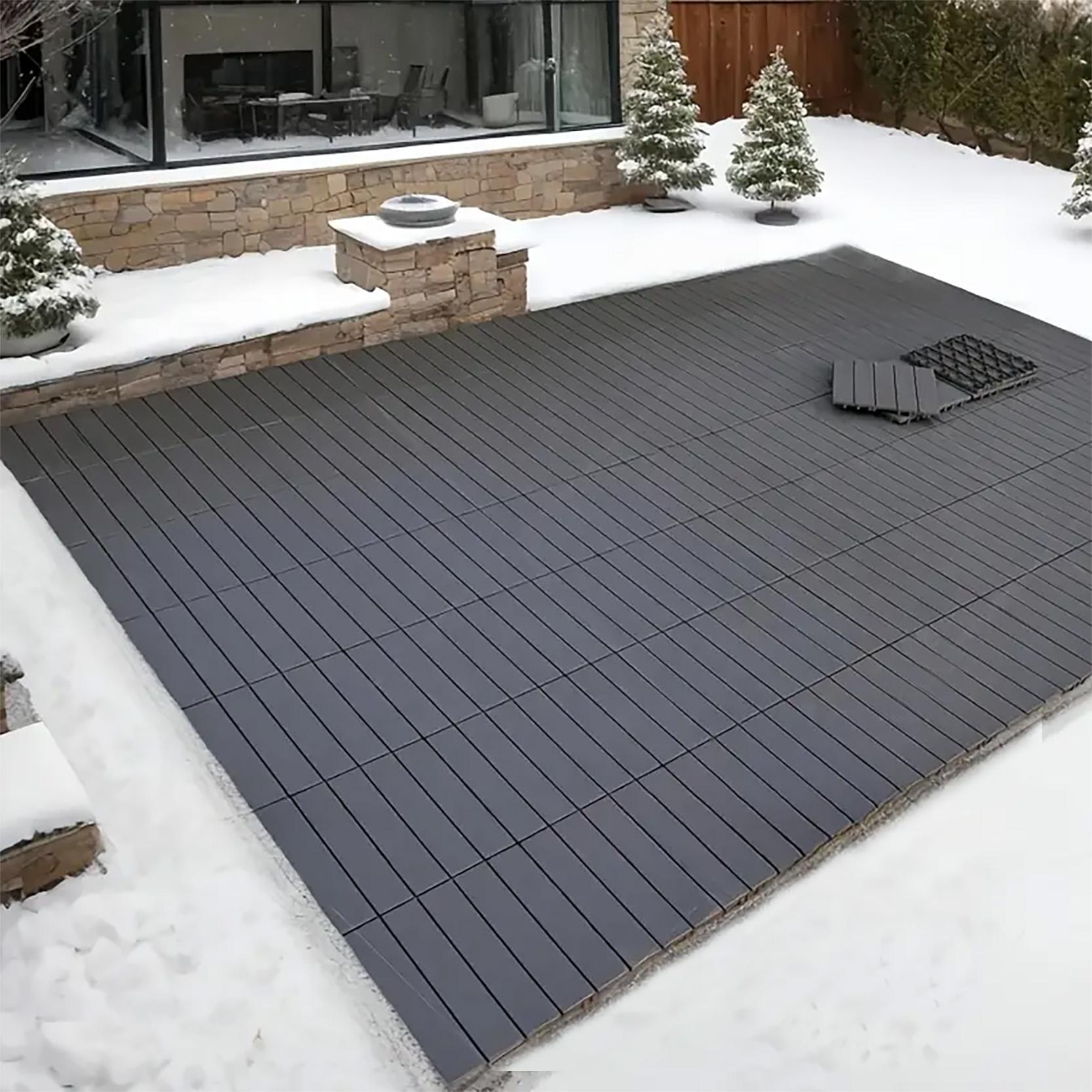 Plastic Interlocking Deck Tiles,44 Pack Patio Deck Tiles,12"x12" Square Waterproof Outdoor All Weather Use, Patio Decking Tiles