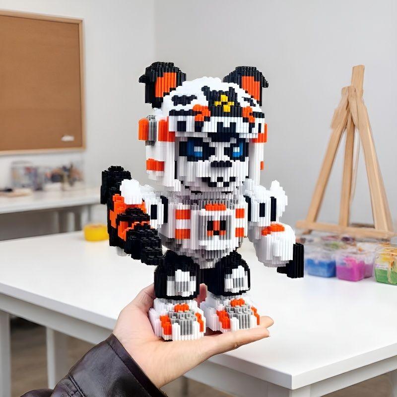 1700pcs Assembly Animal Mecha Model Kit, 2026 Panda Robot Building Set, Adult Holiday Gift, Home Office Decor, Furniture Decoration