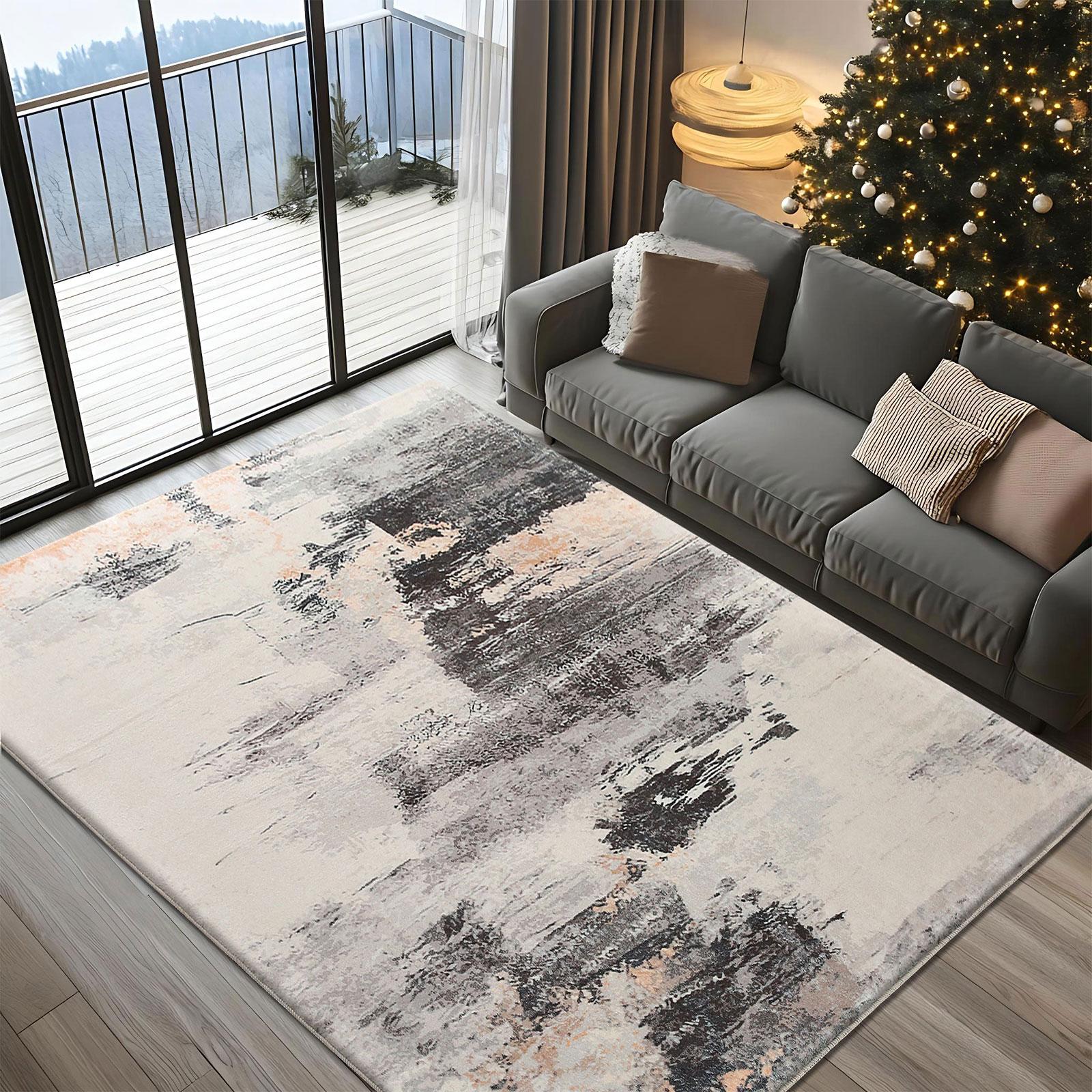 Soft Comfortable Carpet with Modern Simple Design, Ideal Modern Abstract Rug for Bedroom, Kitchen, Living Room, Dressing Room and Bedside Indoor Use, Home Decor Rug, Holiday Gift
