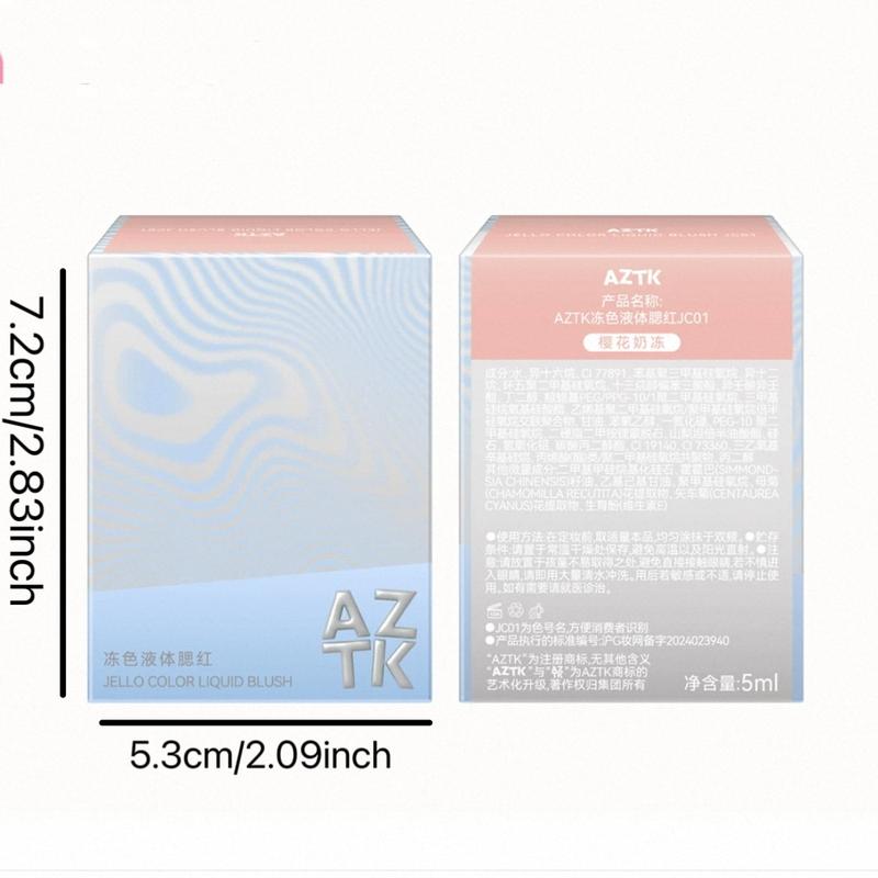 Aztk Liquid Blush, Long-Lasting Easy Application Natural Glow Makeup, Perfect for Daily Use, Available in Multiple Shades, Makeup Beauty Cosmetics