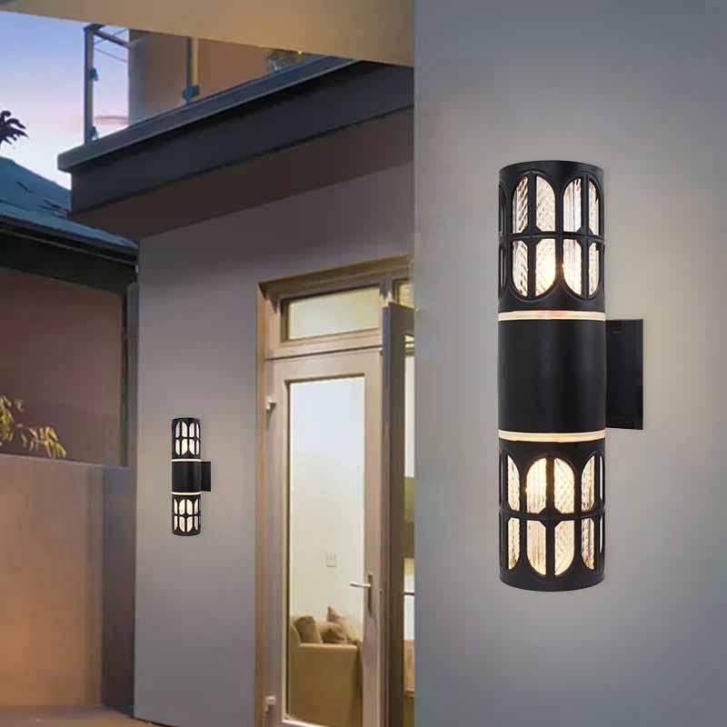 Simple Single/dual Head Rhombus Outdoor Wall Light E27 Socket, Suitable for Courtyard, Terrace, Balcony, Porch, Staircase Lighting