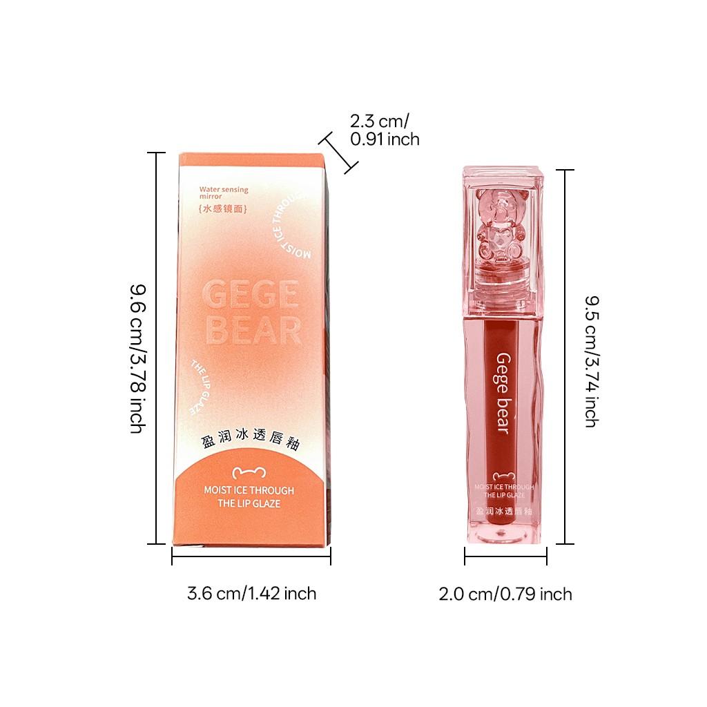 Waterproof Mirror Finish Lipstick, Transparent Bean Sand Milk, Gentle Fake Makeup Gift for Women, Christmas & Valentine's Day