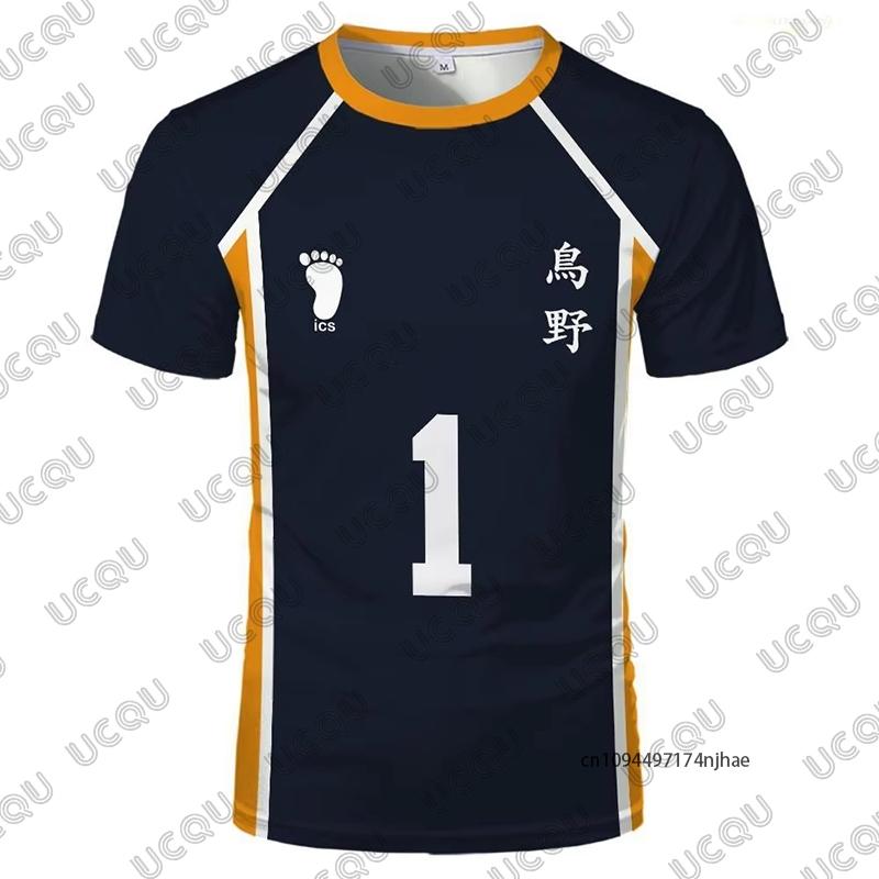 Anime Haikyuu Role Play Jersey Men's Tshirt Karasuno High School Volleyball Club Hinata Shoyo Kageyama Sports Tee Kids/Adult Top