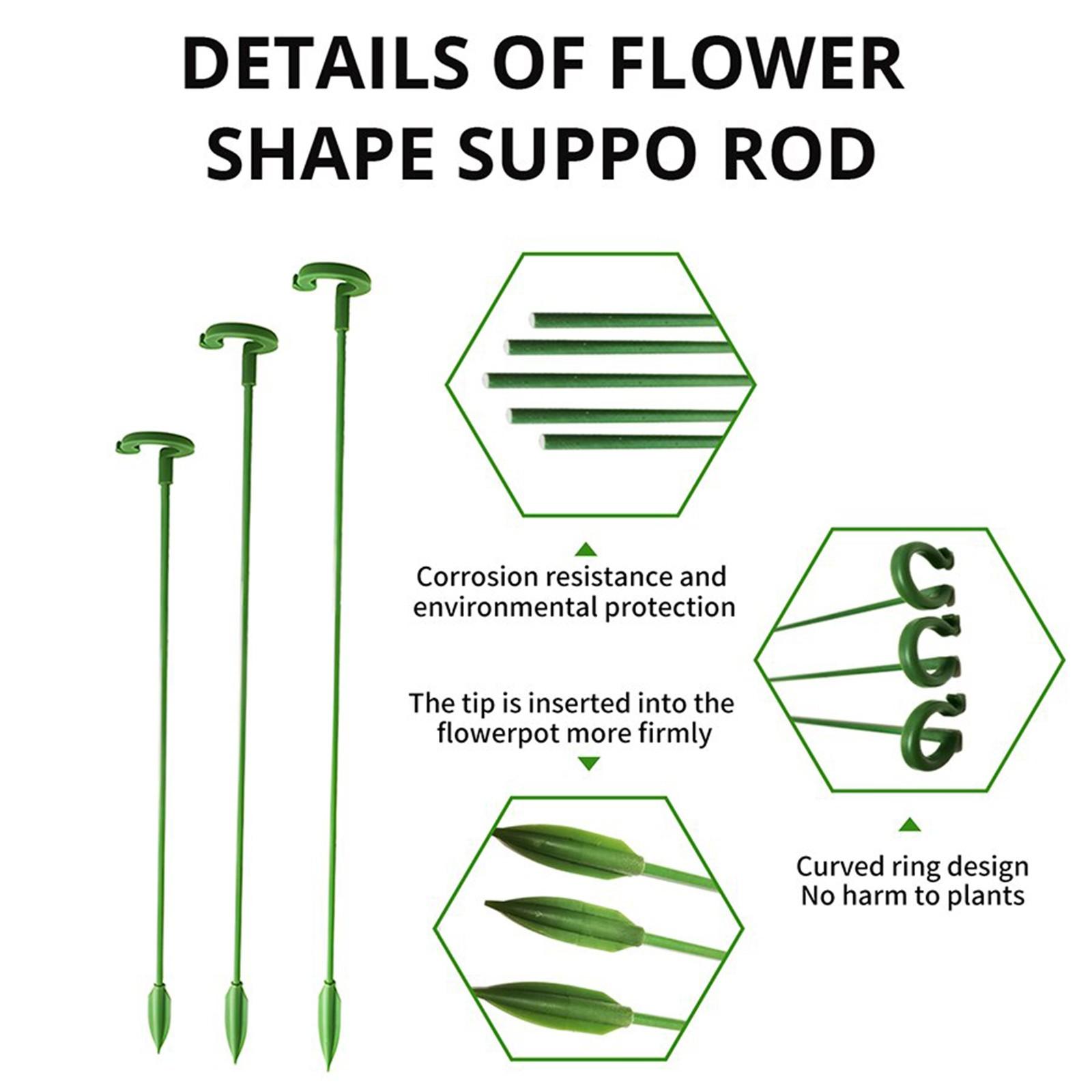 Garden Bonsai Orchid Stand, Butterfly Orchid Support Pole Plant Pot Flower Protector Rack Fixed 5pcs, Garden Gardening Supplies