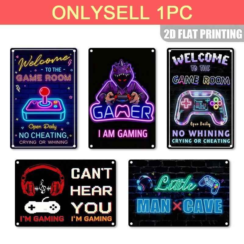 Pixel Art Aluminum Sign, Gamer Life Poster, Wall Decor Print, Humorous Game Board, Music Lover Decoration, 20x30 Cm