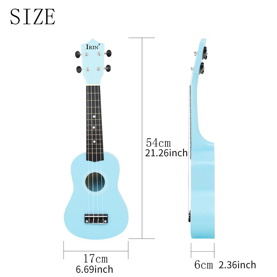 21 Inch Ukulele, 1 Count Colorful Basswood Ukulele, 4 Strings Mini Guitar, Musical Instrument for Beginners, Teachers, Students, Gifts