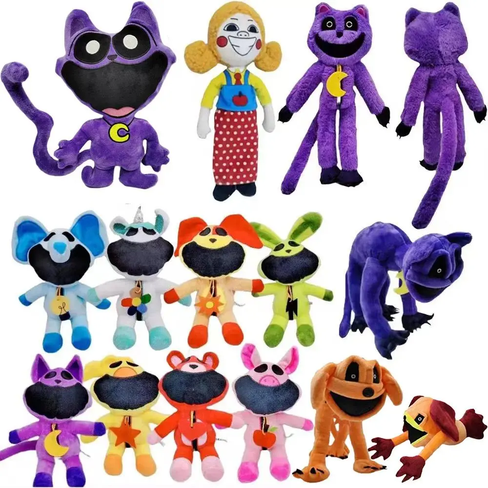 Smiling Critters Poppy Playtime Plush Toy Soft Stuffed Cartoon Animal Doll Horror Game Collectible Decoration Gift For Game Fans