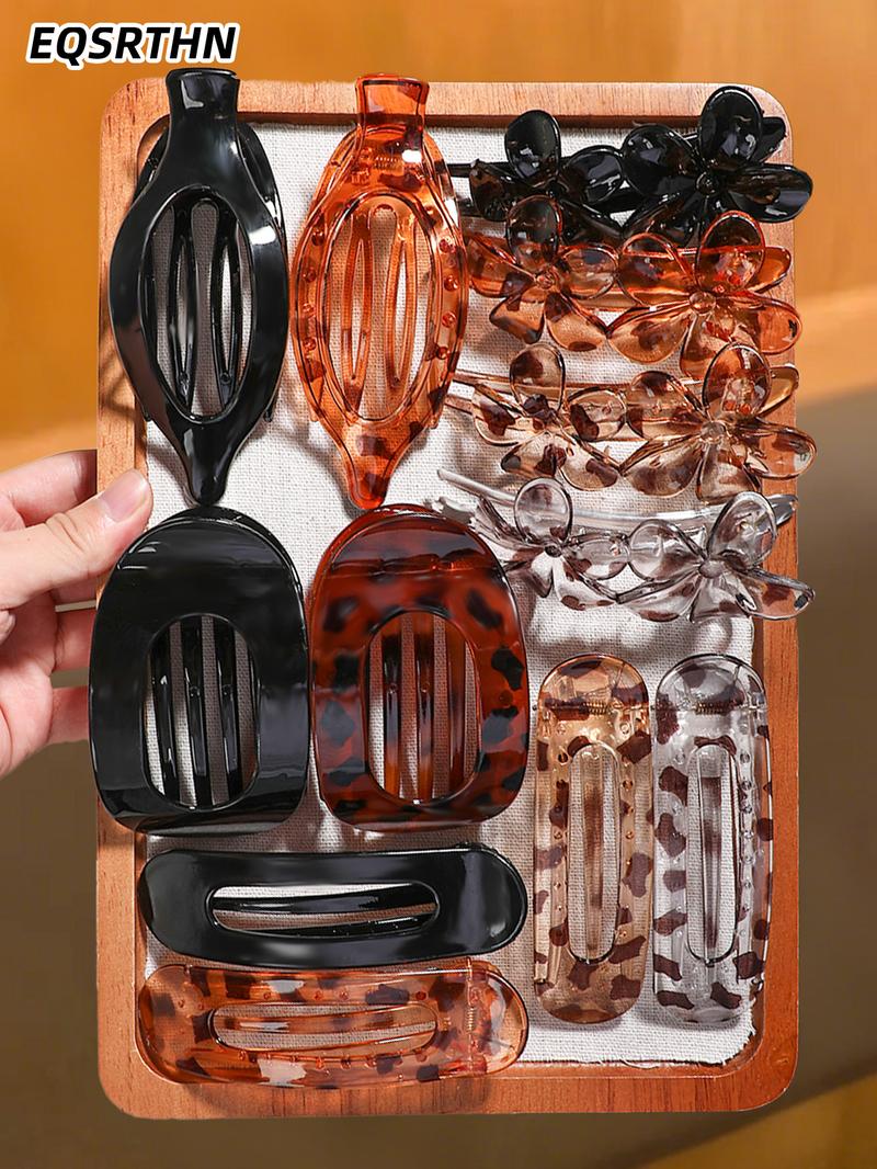 12pcs Duckbill Clip Female Back Head Hairpin Shark Clip Flat Oval Duck Clip Princess Hair Grasp Hairpin Women Flat Clip, Suitable for Thick Hair Hairpin, Matte Large Duckbill Clip Strong Fixation No Slipping Hairpin Multicolor Gift Flat Claw Clips