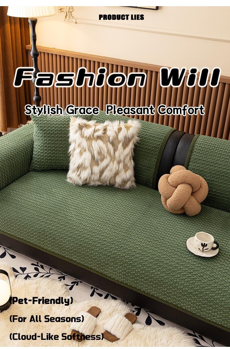 Vintage American Farmhouse Thick Plush Sofa Cushion, Multi Colors & Sizes Pet-Friendly & Scratch-Resistant | for Fall & Winter Stain-Proof, Machine Washable Sofa Couch Covers Home Decor Essential for Living Room, Bedroom, Dining & Office