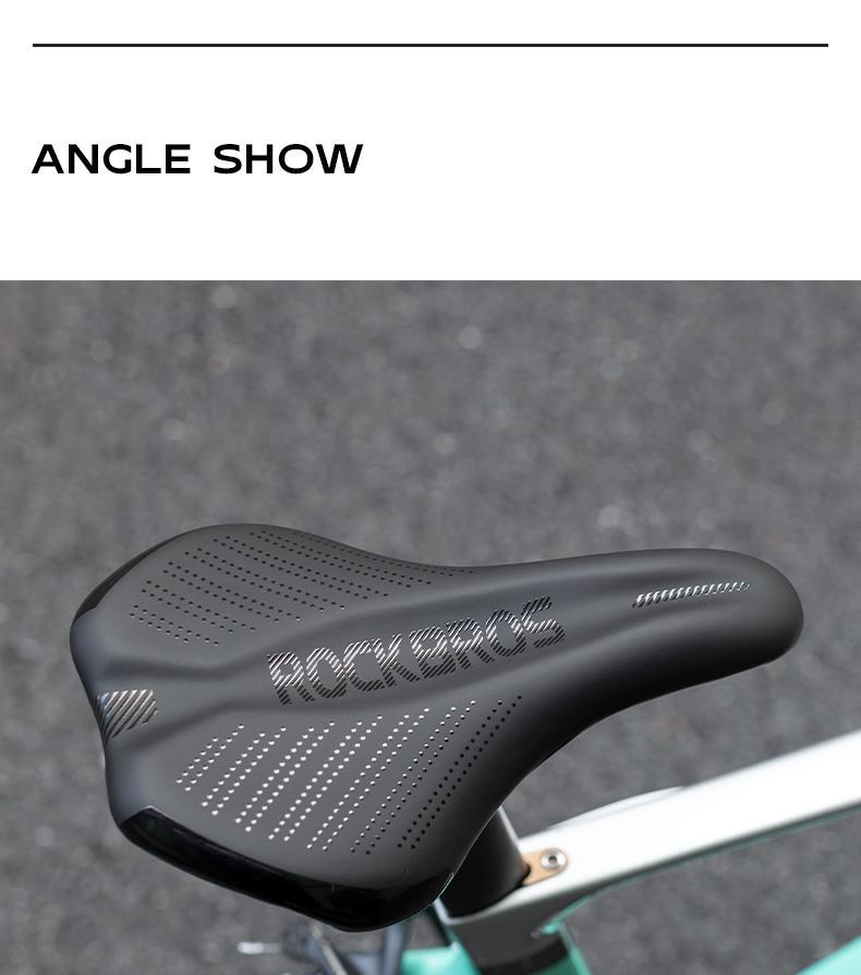 ROCKBROS Bike Saddle Waterproof Memory Shock-absorption Non-slip Bike Seat Comfortable Road Bike Cushion Bicycle Accessories