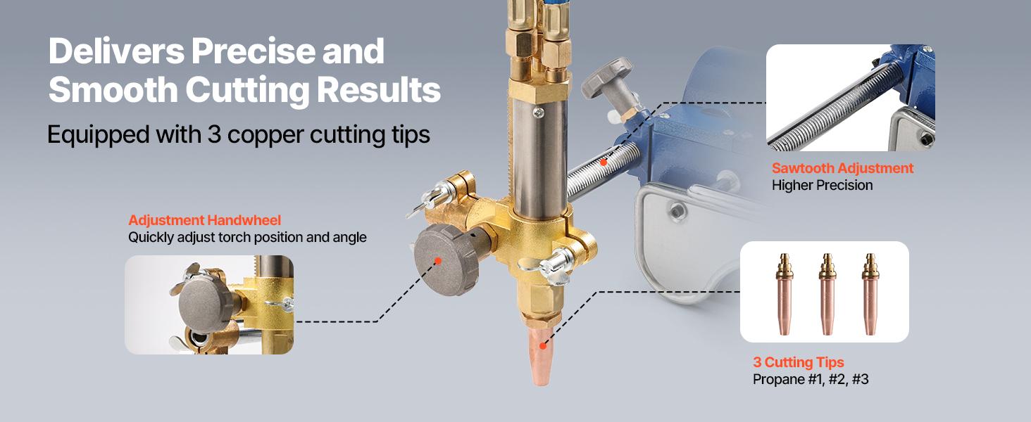 VEVOR Electromagnetic Gas Pipe Cutting Machine, 2-30/Min Automatic Pipe Beveler for 0.2-4 Thick Tube, Features 3 Tips Adjustable Angles, Torch Burner Beveler, Magnetic Gas Machine 110V CG2-11C