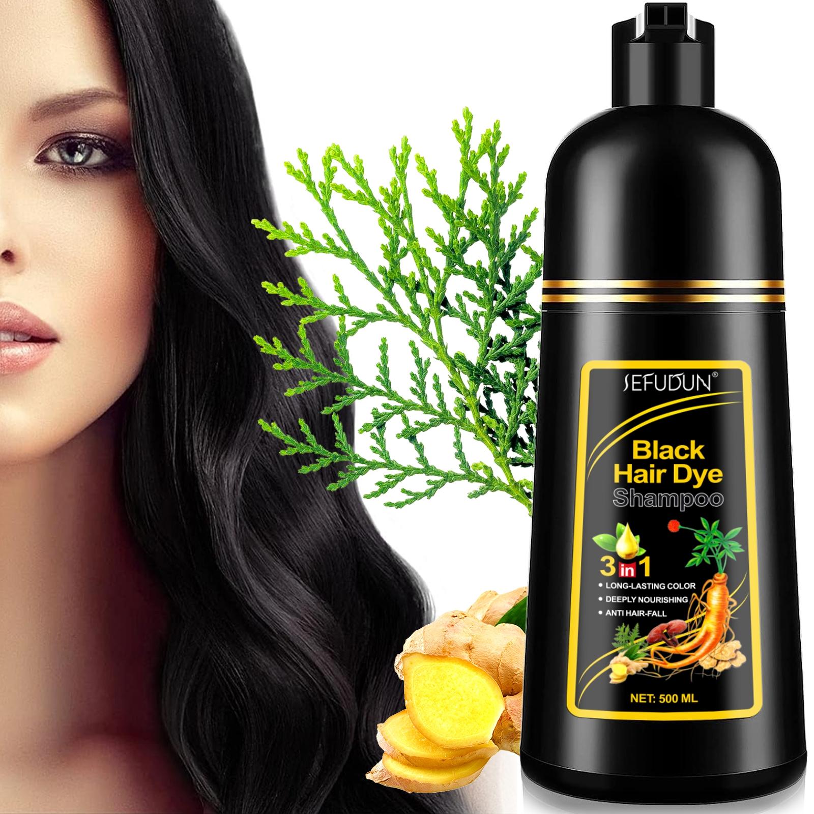 Sefudun 3-In-1 Hair Dye Shampoo /, Combines Coloring & Conditioning, Herbal Formula, No Damage, DIY Salon Quality at Home