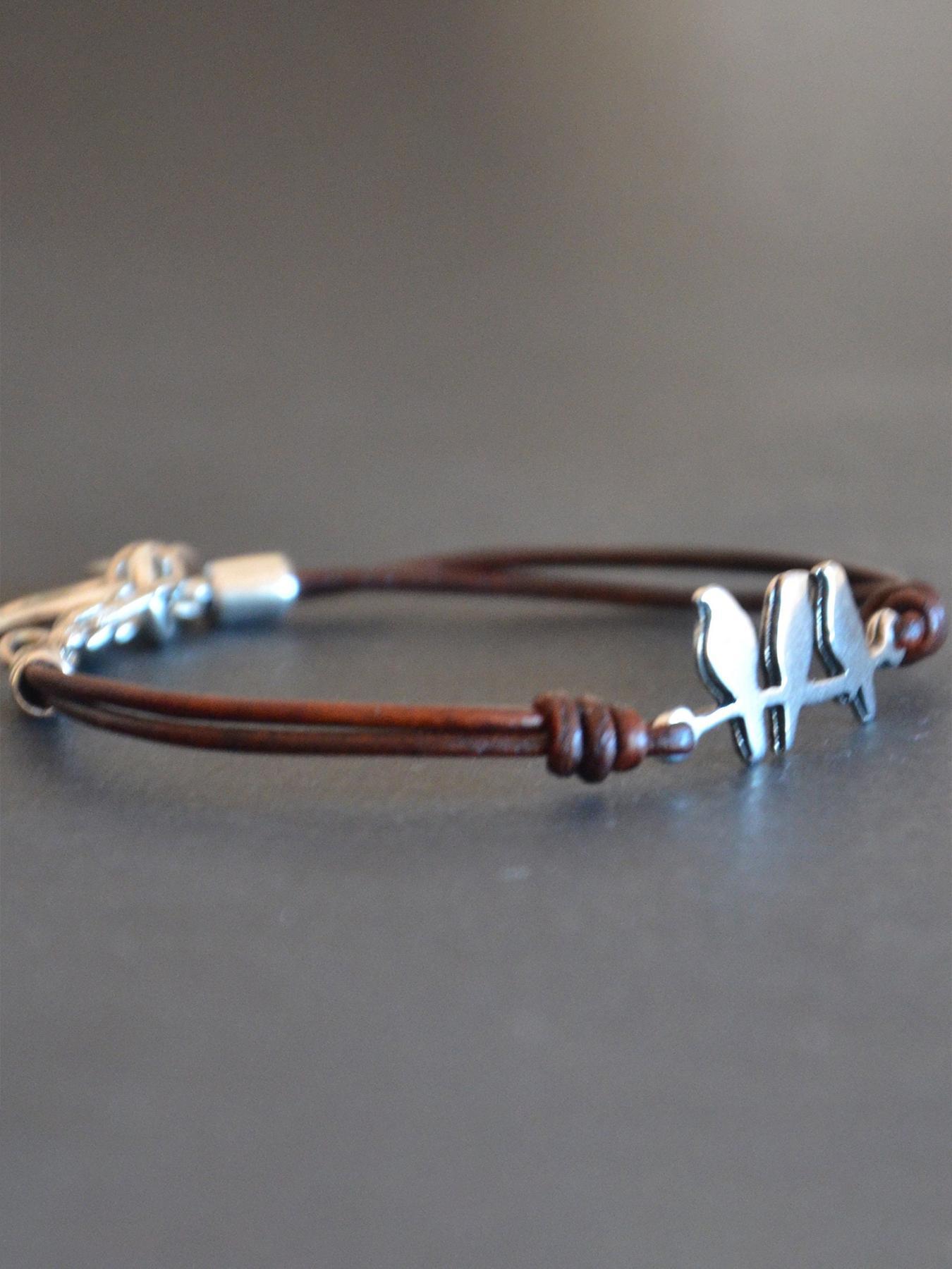 Boho Style Bird Design Pu Leather Bracelet, Trendy Stack Bangle, Fashion Jewelry for Party, Daily Clothing Decor, Trendy All-match & Exquisite Jewelry for Birthday Gift Boho Style Bird Design Pu Leather Bracelet, Trendy Stack Bangle, Fashion Jewelry for Party, Daily Clothing Decor, Trendy All-match & Exquisite Jewelry for Birthday Gift