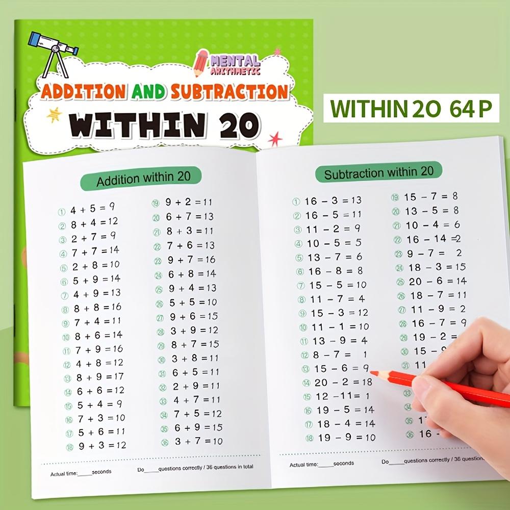 [Arithmetic within 20] 2 books, addition and subtraction math workbooks, daily practice of arithmetic within 0-10 10-20, learning resources, suitable for young children, primary schools
