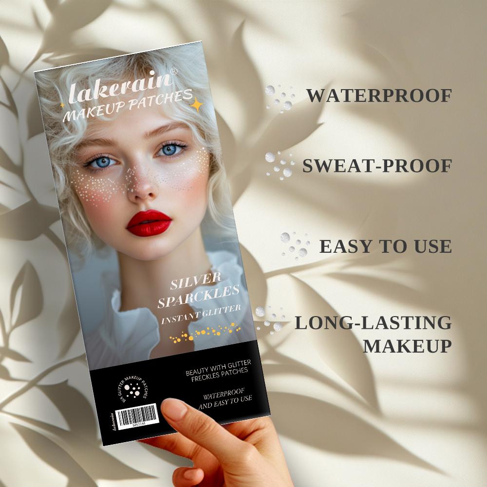 Glitter Makeup Stickers, 6 Counts/set Waterproof Makeup Glitter Patches, Face Glitter Makeup Stickers, Makeup Accessories for Women & Girls, Cosmetic, Glam Pack Glitter