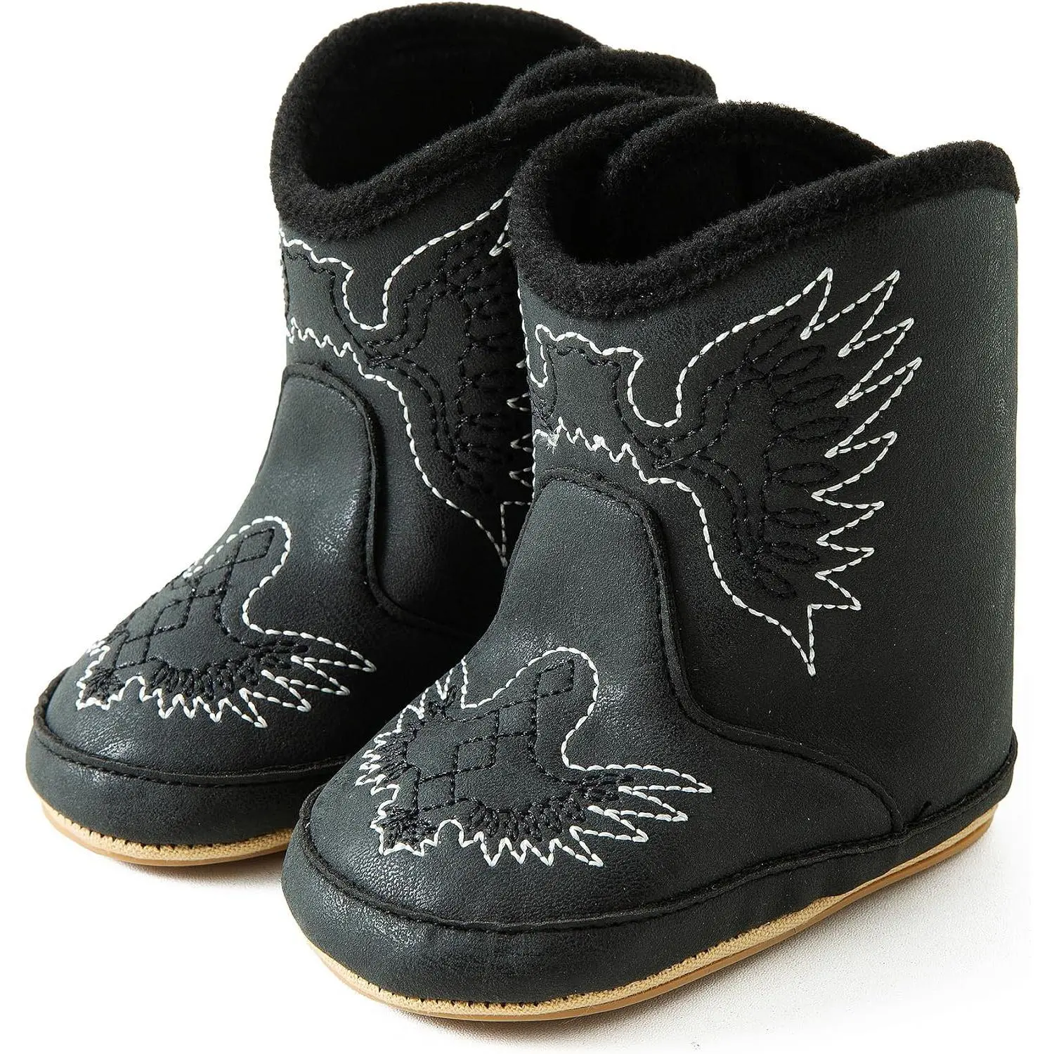 Baby Cowboy Boots Western Boots Toddler Cowboy Bootie Soft Sole Non-Slip Crib Shoes for Infant Boys Girls