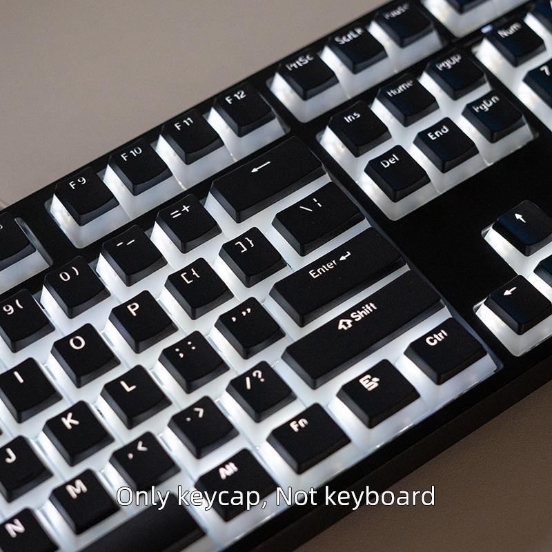 Pbt Keycap Dual Color Pudding Design, Oem Height Transparent Keycaps, Compatible with 6.25u Spacebar 61/87/98/100/104 Keys (non-Keyboard)